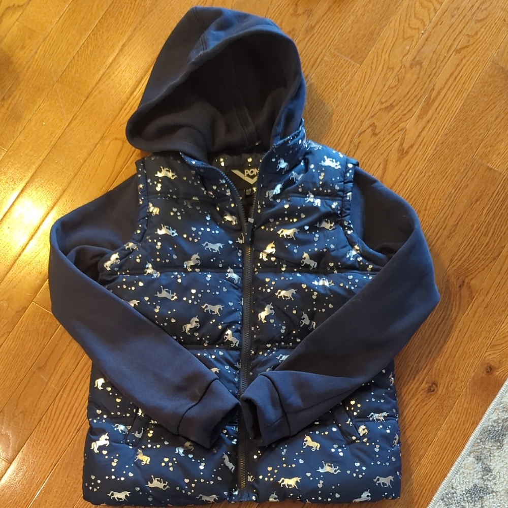 Girls Vest With Attached Hoodie